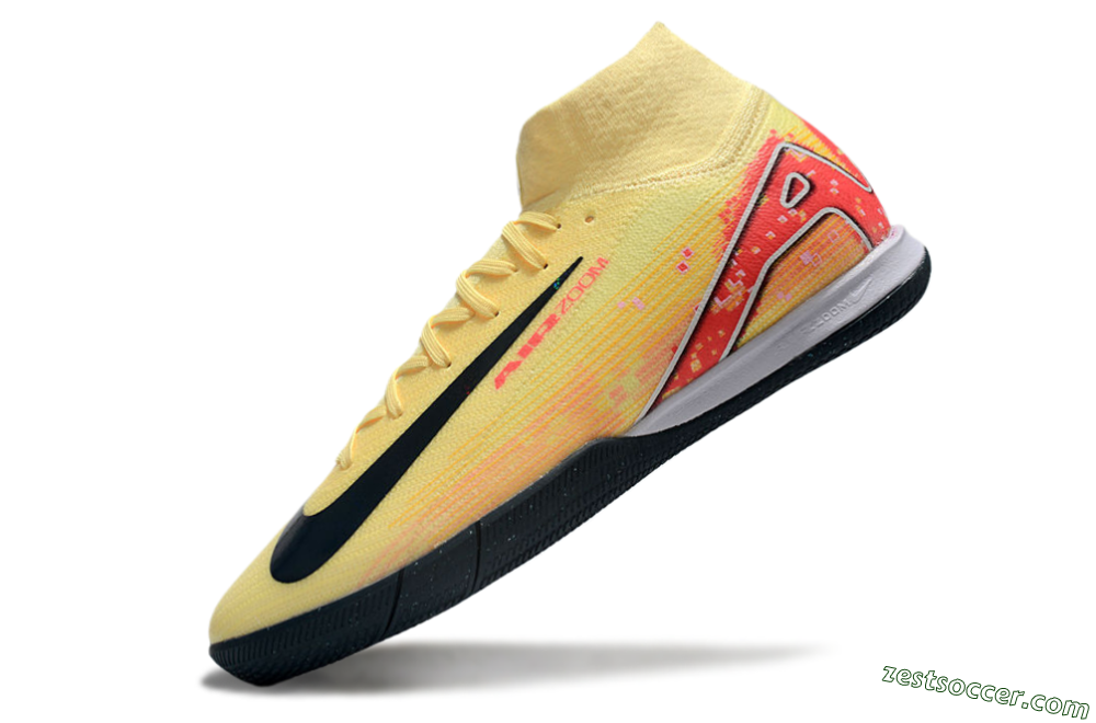 Nike Air Zoom Mercurial Superfly 10 Elite IC High-Tops Soccer Shoes - Yellow/Black/Red 5
