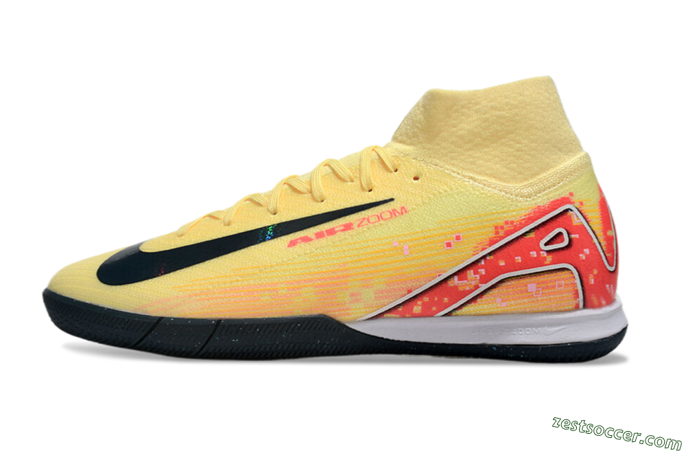 Nike Air Zoom Mercurial Superfly 10 Elite IC High-Tops Soccer Shoes - Yellow/Black/Red 2
