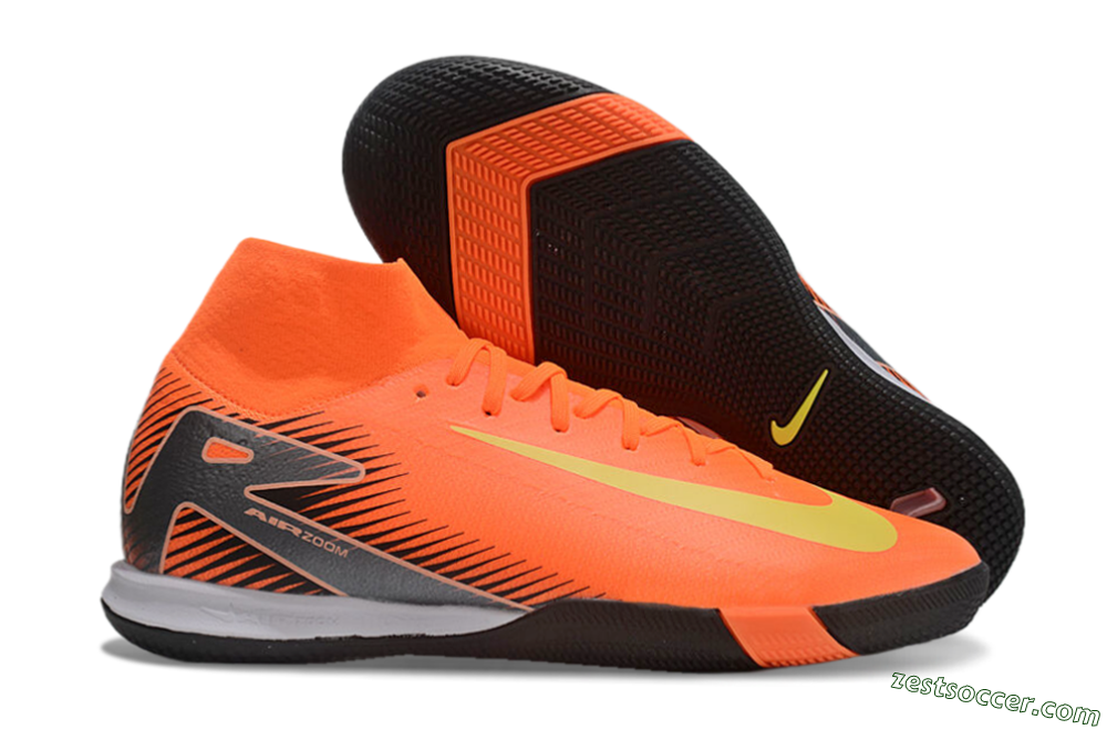 Nike Air Zoom Mercurial Superfly 10 Elite IC High-Tops Soccer Shoes - Red/Yellow/Black 0