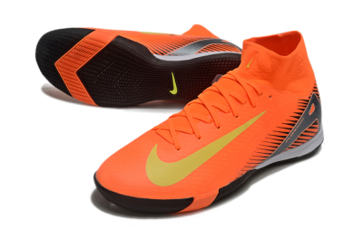 Nike Air Zoom Mercurial Superfly 10 Elite IC High-Tops Soccer Shoes - Red/Yellow/Black
