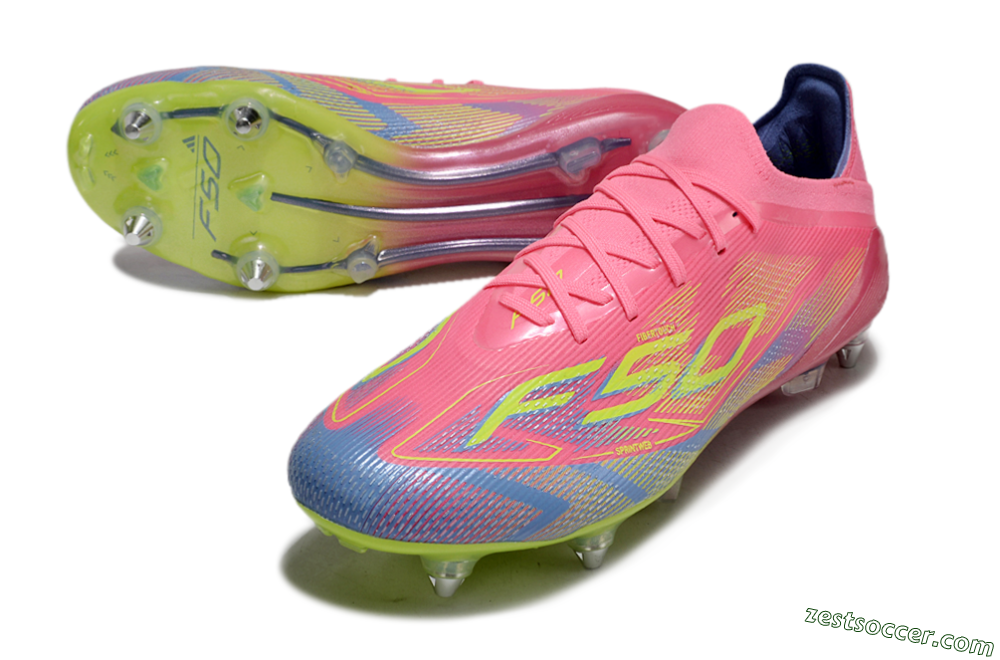 Adidas F50 Elite SG Low-Tops Soccer Cleats - Red/Yellow/Blue 3
