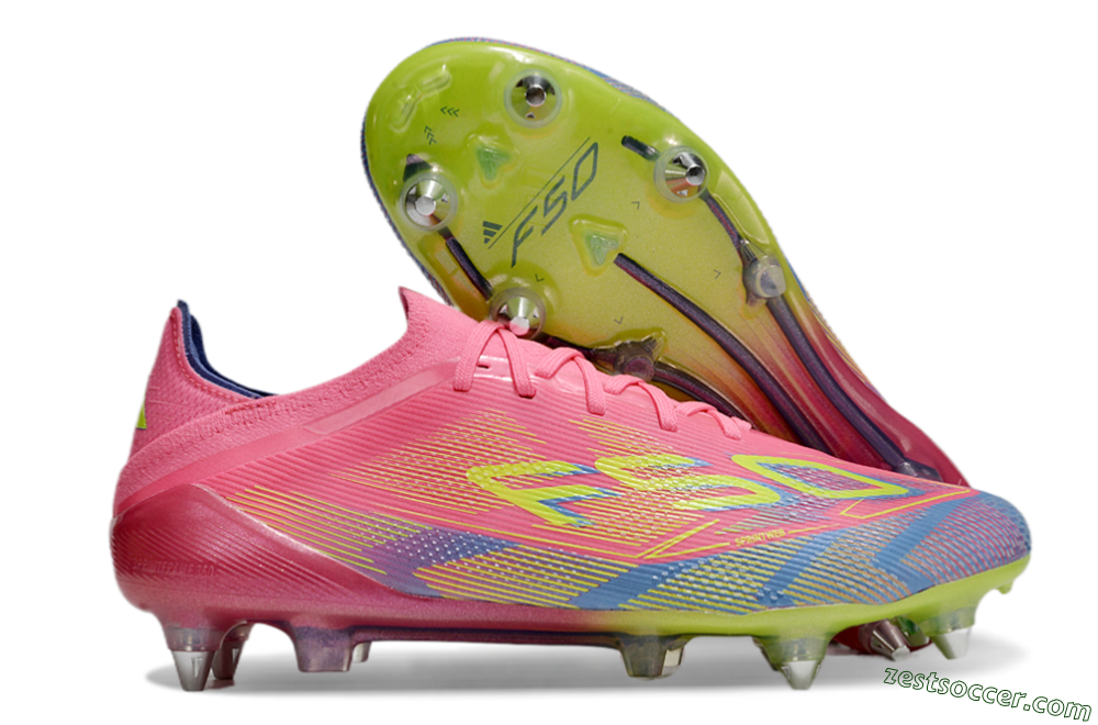 Adidas F50 Elite SG Low-Tops Soccer Cleats - Red/Yellow/Blue 0