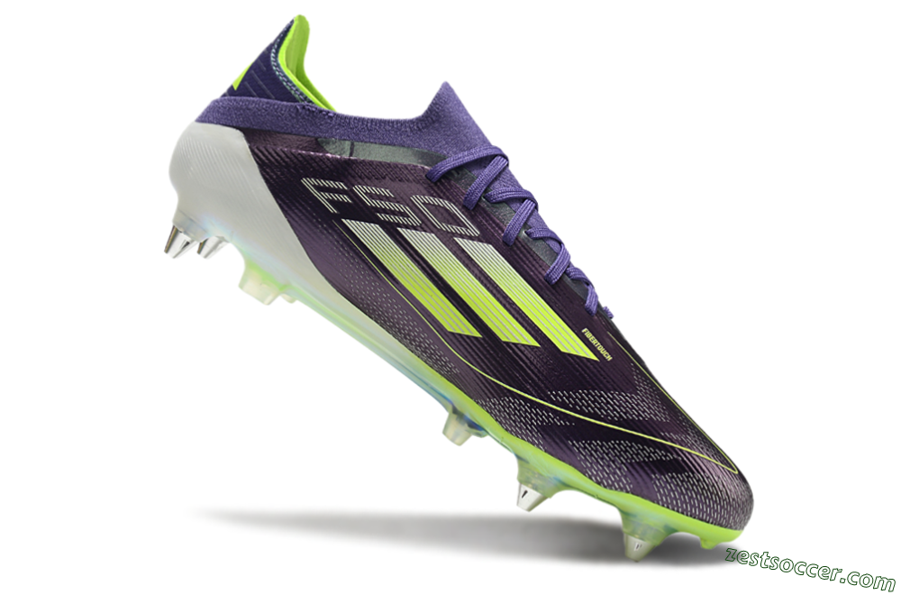 Adidas F50 Elite SG Low-Tops Soccer Cleats - Purple/Yellow/White 4