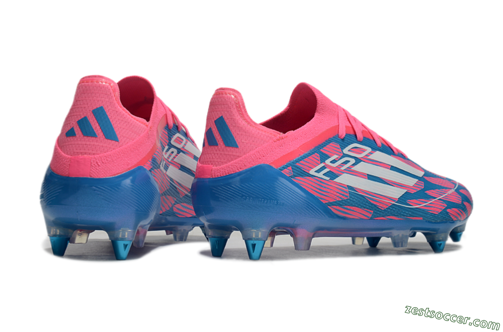 Adidas F50 Elite SG Low-Tops Soccer Cleats - Blue/Pink/White 6