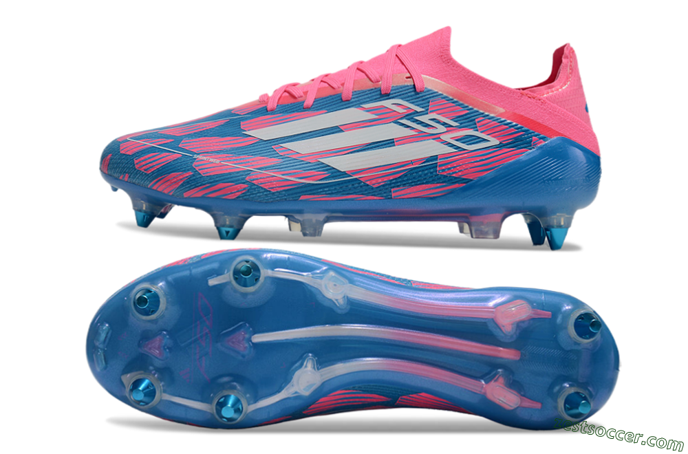 Adidas F50 Elite SG Low-Tops Soccer Cleats - Blue/Pink/White 1