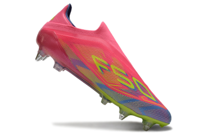 Adidas F50 Elite Laceless SG Low-Tops Soccer Cleats - Red/Yellow/Blue