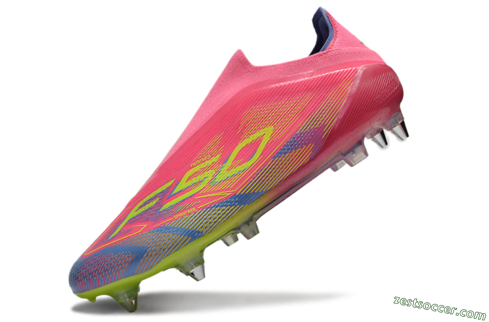 Adidas F50 Elite Laceless SG Low-Tops Soccer Cleats - Red/Yellow/Blue 5
