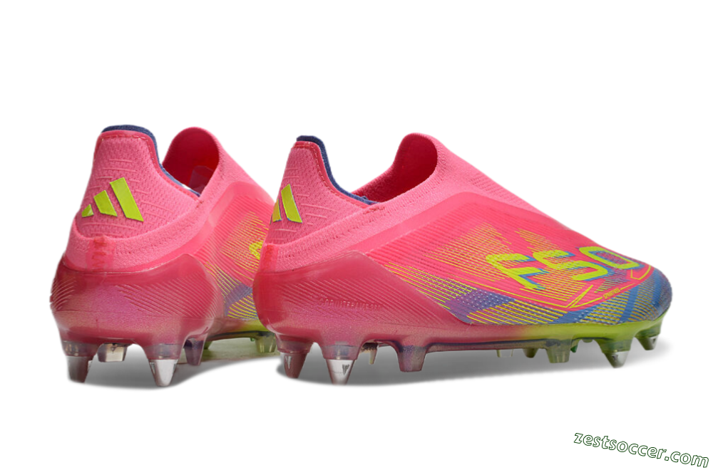Adidas F50 Elite Laceless SG Low-Tops Soccer Cleats - Red/Yellow/Blue 6