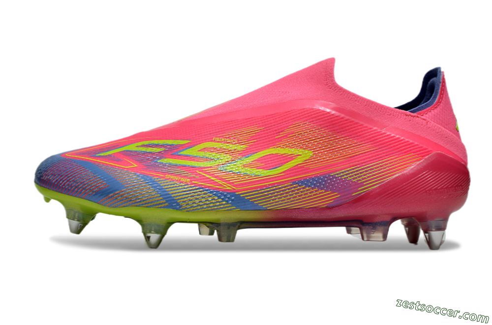 Adidas F50 Elite Laceless SG Low-Tops Soccer Cleats - Red/Yellow/Blue 2