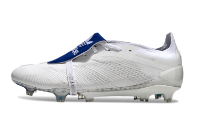 Adidas Predator Elite Foldover Tongue FG Low-Tops Soccer Cleats - Beige/White/Blue