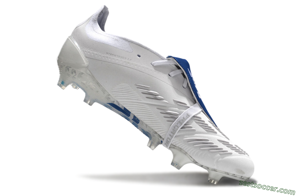 Adidas Predator Elite Foldover Tongue FG Low-Tops Soccer Cleats - Beige/White/Blue 4