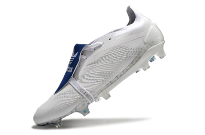 Adidas Predator Elite Foldover Tongue FG Low-Tops Soccer Cleats - Beige/White/Blue