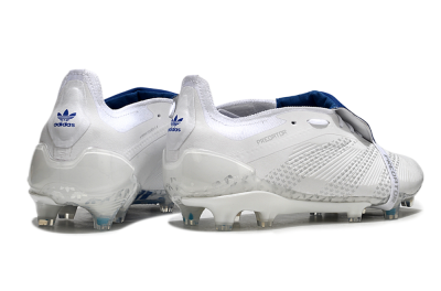 Adidas Predator Elite Foldover Tongue FG Low-Tops Soccer Cleats - Beige/White/Blue