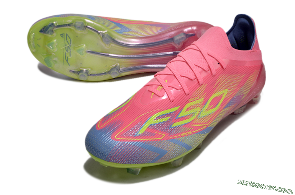 Adidas F50 Elite FG Low-Tops Soccer Cleats - Red/Yellow/Blue 3