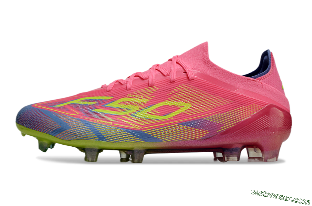 Adidas F50 Elite FG Low-Tops Soccer Cleats - Red/Yellow/Blue 2