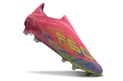 Adidas F50 Elite Laceless FG Low-Tops Soccer Cleats - Red/Yellow/Blue