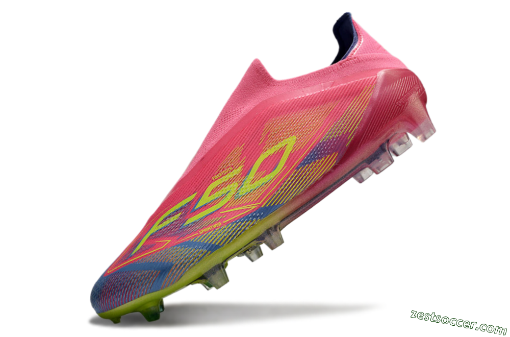 Adidas F50 Elite Laceless FG Low-Tops Soccer Cleats - Red/Yellow/Blue 5