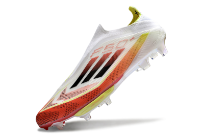 Adidas F50+ Lightstrike Elite Laceless FG Low-Tops Soccer Cleats - Red/White/Yellow