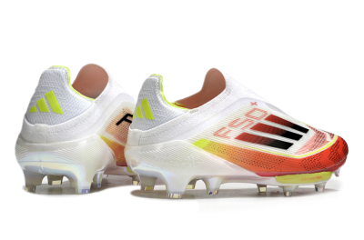 Adidas F50+ Lightstrike Elite Laceless FG Low-Tops Soccer Cleats - Red/White/Yellow