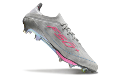 Adidas F50+ Lightstrike Elite FG Low-Tops Soccer Cleats - Grey/Pink/Yellow