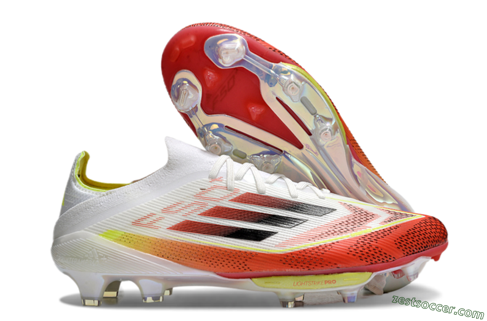 Adidas F50+ Lightstrike Elite FG Low-Tops Soccer Cleats - Red/White/Yellow 0