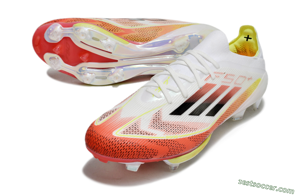 Adidas F50+ Lightstrike Elite FG Low-Tops Soccer Cleats - Red/White/Yellow 3