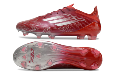 Adidas F50 Elite FG Low-Tops Soccer Cleats - Red/Silver/White