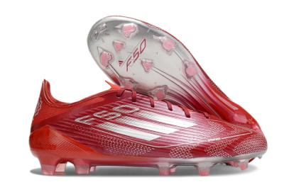 Adidas F50 Elite FG Low-Tops Soccer Cleats - Red/Silver/White