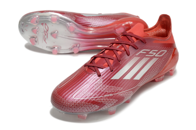 Adidas F50 Elite FG Low-Tops Soccer Cleats - Red/Silver/White