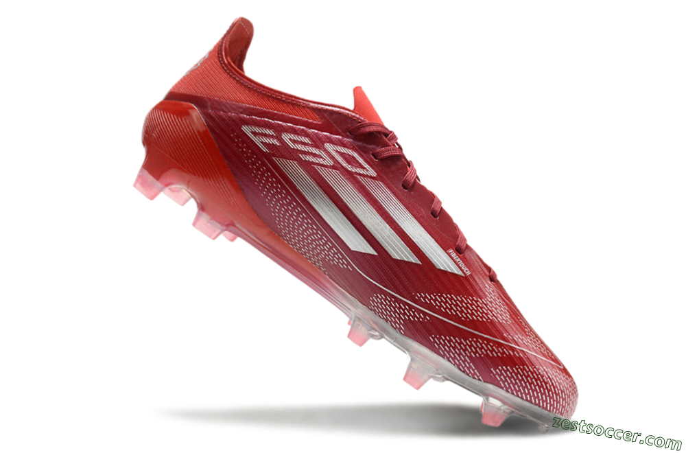 Adidas F50 Elite FG Low-Tops Soccer Cleats - Red/Silver/White 4