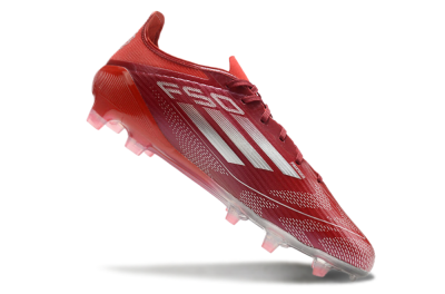 Adidas F50 Elite FG Low-Tops Soccer Cleats - Red/Silver/White