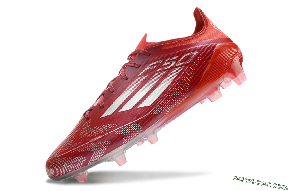 Adidas F50 Elite FG Low-Tops Soccer Cleats - Red/Silver/White 5