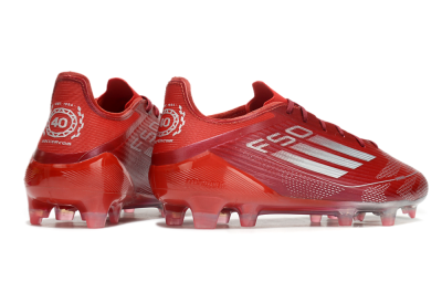Adidas F50 Elite FG Low-Tops Soccer Cleats - Red/Silver/White