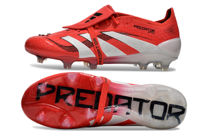 Adidas Predator Elite Foldover Tongue 2025 Pure Victory FG Low-Tops Soccer Cleats - Lucid Red/White/Black