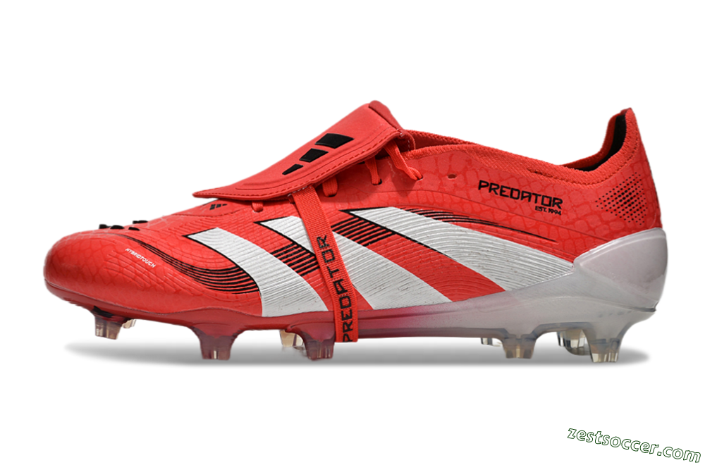 Adidas Predator Elite Foldover Tongue 2025 Pure Victory FG Low-Tops Soccer Cleats - Lucid Red/White/Black 4
