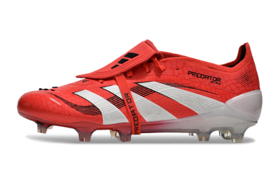 Adidas Predator Elite Foldover Tongue 2025 Pure Victory FG Low-Tops Soccer Cleats - Lucid Red/White/Black