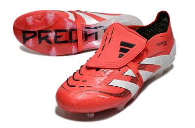 Adidas Predator Elite Foldover Tongue 2025 Pure Victory FG Low-Tops Soccer Cleats - Lucid Red/White/Black