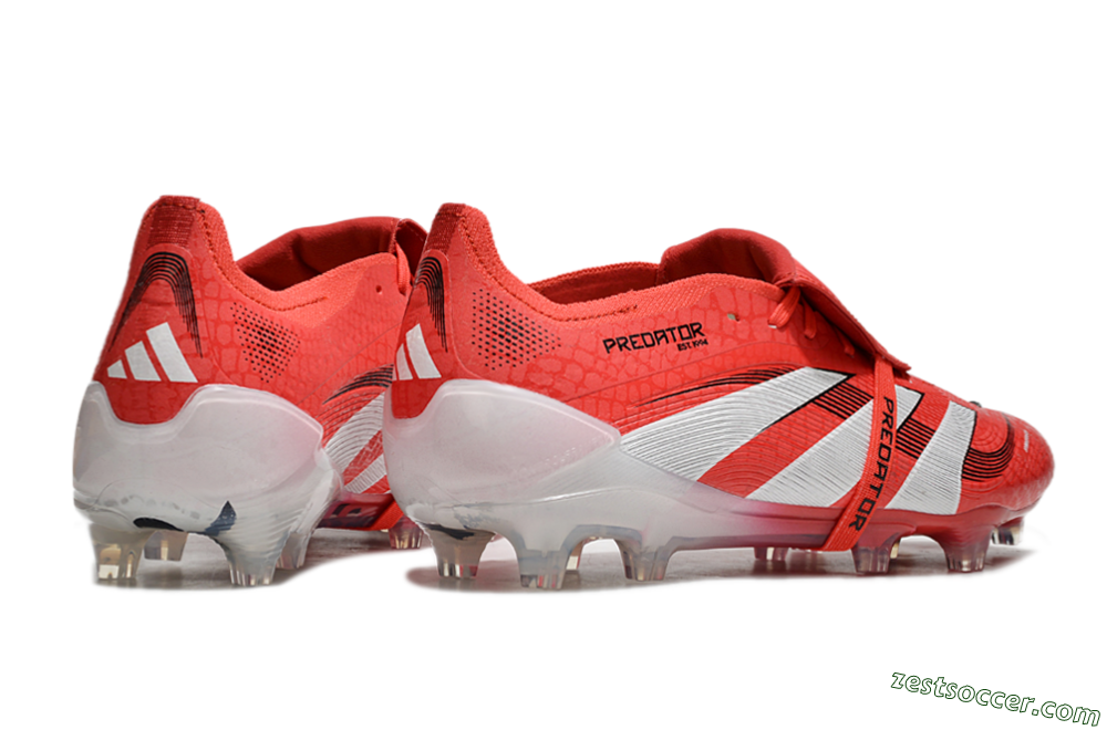 Adidas Predator Elite Foldover Tongue 2025 Pure Victory FG Low-Tops Soccer Cleats - Lucid Red/White/Black 1