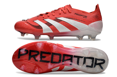 Adidas Predator Elite 2025 Pure Victory FG Low-Tops Soccer Cleats - Lucid Red/White/Black