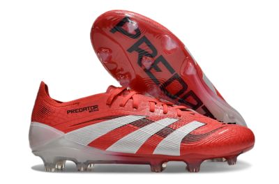 Adidas Predator Elite 2025 Pure Victory FG Low-Tops Soccer Cleats - Lucid Red/White/Black