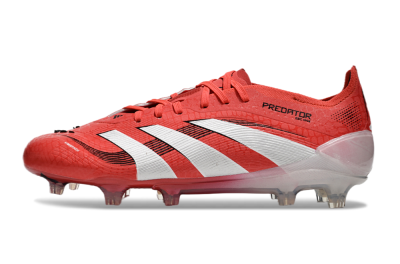 Adidas Predator Elite 2025 Pure Victory FG Low-Tops Soccer Cleats - Lucid Red/White/Black