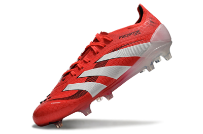 Adidas Predator Elite 2025 Pure Victory FG Low-Tops Soccer Cleats - Lucid Red/White/Black