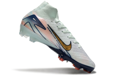 Nike Air Zoom Mercurial Superfly 10 Elite FG High-Tops Soccer Cleats - White/Pink/Blue