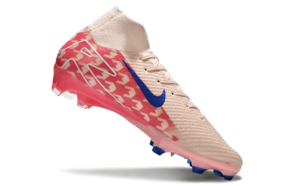 Nike Air Zoom Mercurial Superfly 10 Elite FG High-Tops Soccer Cleats - Pink/Blue/Red