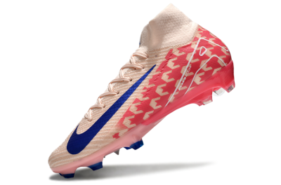 Nike Air Zoom Mercurial Superfly 10 Elite FG High-Tops Soccer Cleats - Pink/Blue/Red