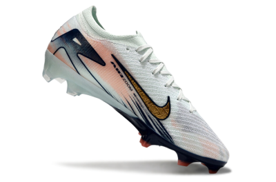 Nike Air Zoom Mercurial Vapor 16 Elite FG Low-Tops Soccer Cleats - White/Gold/Blue