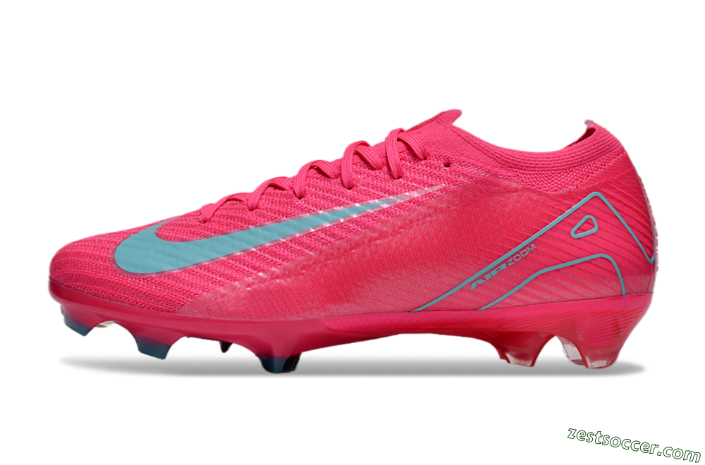 Nike Air Zoom Mercurial Vapor 16 Elite FG Low-Tops Soccer Cleats - Red/Jade/White 2