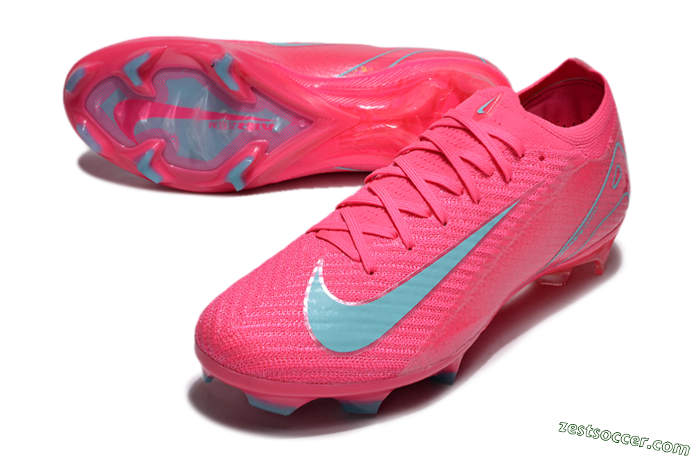 Nike Air Zoom Mercurial Vapor 16 Elite FG Low-Tops Soccer Cleats - Red/Jade/White 3