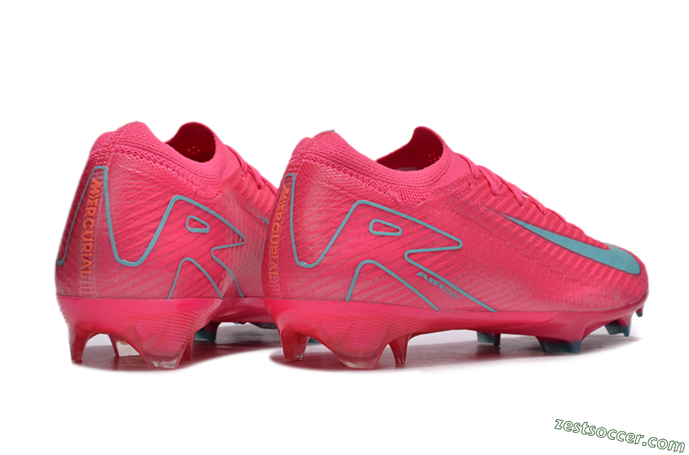 Nike Air Zoom Mercurial Vapor 16 Elite FG Low-Tops Soccer Cleats - Red/Jade/White 6