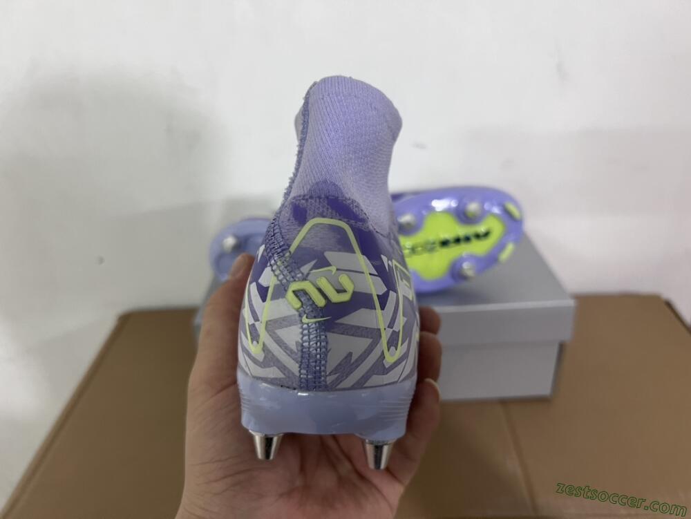 Nike Air Zoom Mercurial Superfly 10 Elite SG High-Tops Soccer Cleats - Purple/Yellow/White